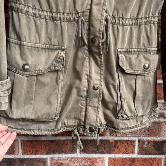 ARITZIA *  Talula TROOPER JACKET COAT w/ Hood  Green 100% cotton. - Picture 8 of 16